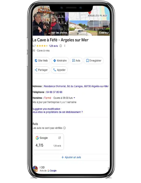 Optimisation Fiche Google - La Cave à Féfé Argelès/Mer