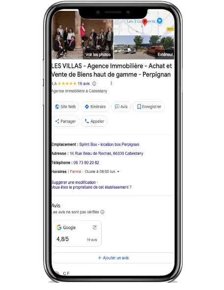 Google Business - Les Villas Immo Perpignan